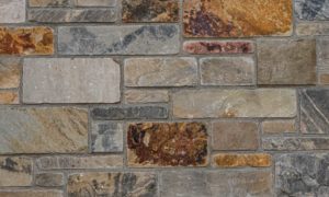 Pangaea® Natural Stone – 3 Course Ashlar, Saddleback with half inch mortar joints