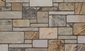 Pangaea® Natural Stone – 3 Course Ashlar, Siena with half inch mortar joints