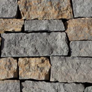 ThinCut™ Natural Stone Veneer - Random Height, Blue River with tight fit mortar joints