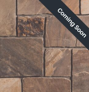 ThinCut™ Natural Stone - Random Height, Chestnut Hill Castlerock with quarter inch mortar joints