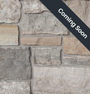 ThinCut™ Natural Stone - Random Height, Rockport Blend with half inch mortar joints