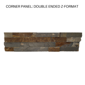 TerraCraft® Natural Stone – Classic Collection, Natural Corner Panel - Double Ended Z-Format