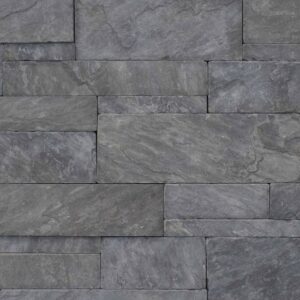 Pangaea® Natural Stone - 4 Course Ashlar Formfit, Ash with tight fit mortar joints