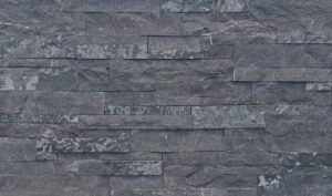 Pangaea® Natural Stone - Terrain Formfit Ledgestone, Black Rundle with tight fit mortar joints