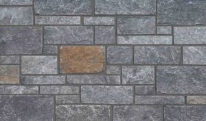 Pangaea® Natural Stone – 3 Course Ashlar, Diamond River with half inch mortar joints
