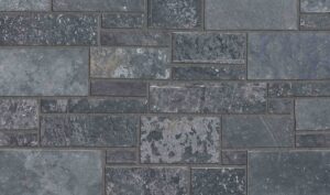 Pangaea® Natural Stone – 3 Course Ashlar, Klondike with half inch mortar joints