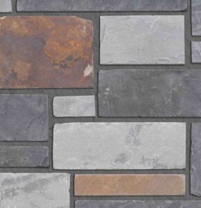 Pangaea® Natural Stone – 3 Course Ashlar, Oxford with half inch mortar joints