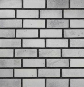 Flex Bricks - BGB, Cloudy Ash with half inch black mortar joint