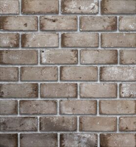 Flex Bricks - BGB, Mocha with half inch white mortar joint