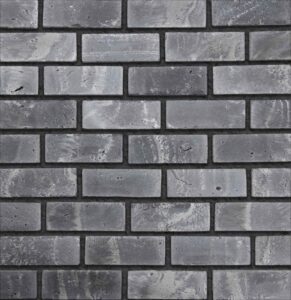 Flex Bricks - BGB, Reverse Graphite with half inch black mortar joint