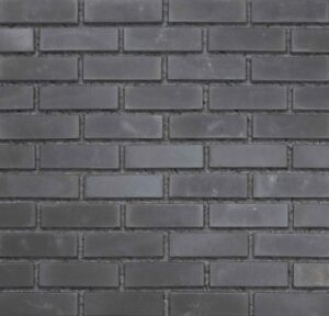 Flex Bricks - CWC, Graphite with half inch grey mortar joint