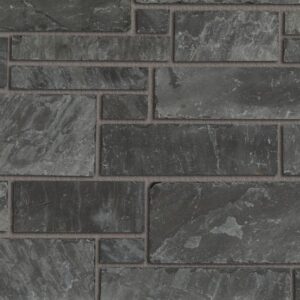 Pangaea® Natural Stone – 3 Course Ashlar, Ash with half inch mortar joints