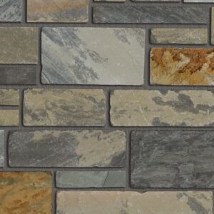 Pangaea® Natural Stone – 3 Course Ashlar, Saddleback with half inch mortar joints